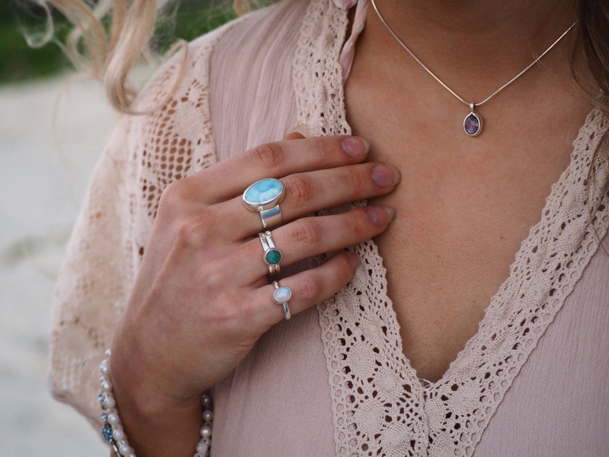 Amazonite ring 2 SIZE: 9