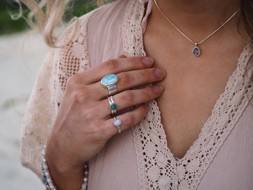 Amazonite ring 2 SIZE: 9