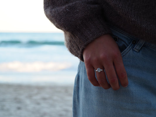 Rainbow moonstone ring 1 SIZE: 6 1/4