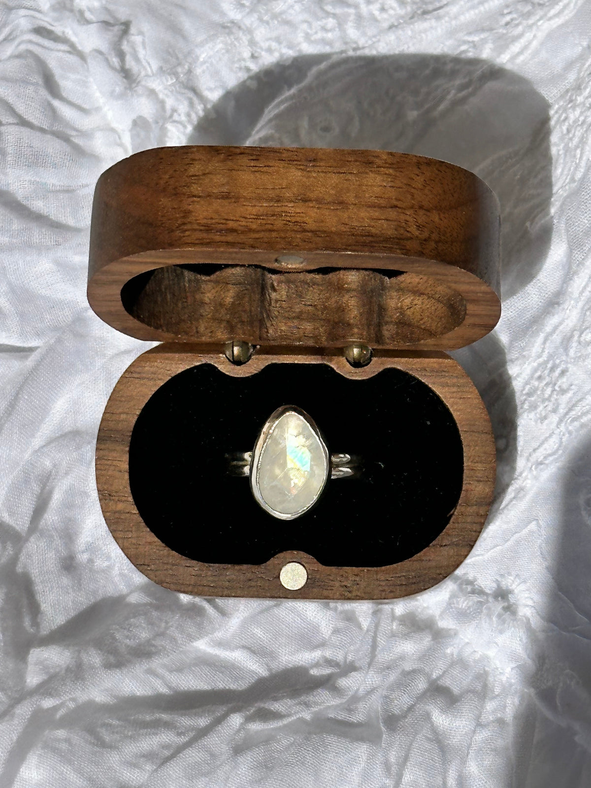 Rainbow Moonstone ring SIZE: 8 3/4