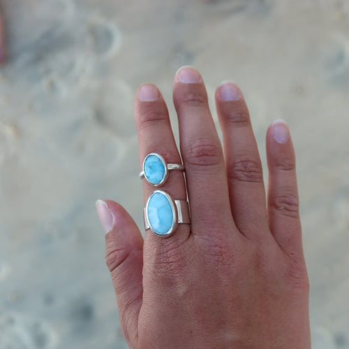Chunky Larimar ring SIZE: 10