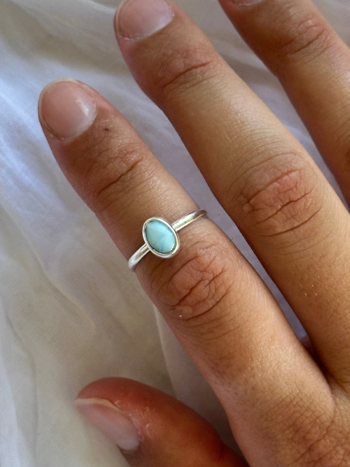 Dainty Larimar Ring SIZE: 7