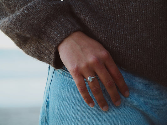 Rainbow Moonstone ring 2 SIZE: 7