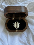 Double band cowrie shell ring SIZE: 6 3/4