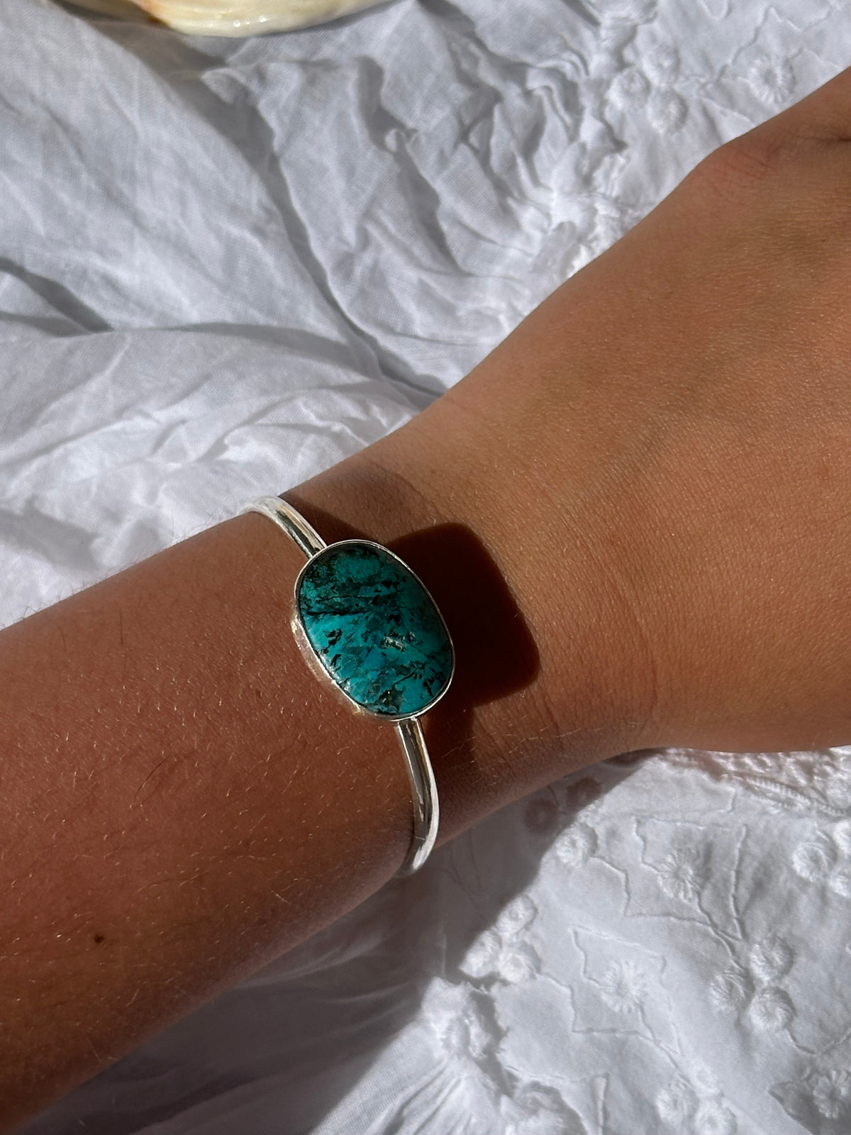 Gem Silica / Chrysocolla Cuff