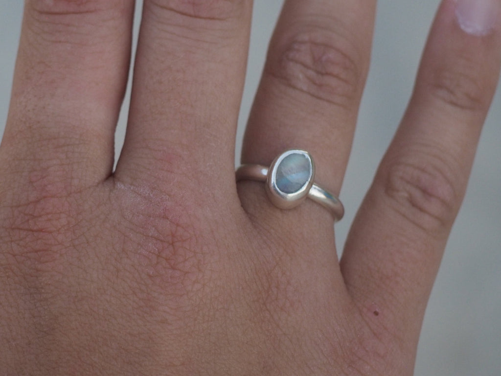 Rainbow Moonstone ring 2 SIZE: 7