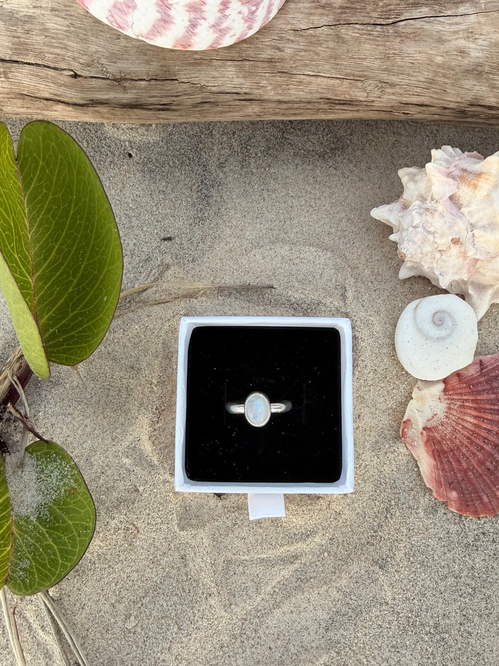 Rainbow moonstone ring 1 SIZE: 6 1/4