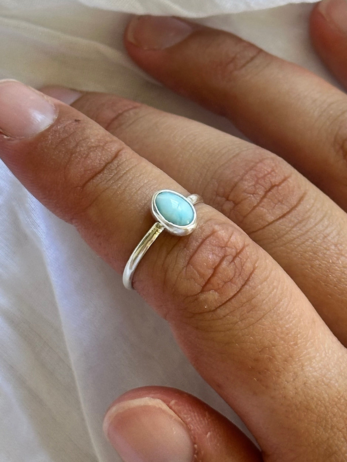 Dainty Larimar Ring SIZE: 7